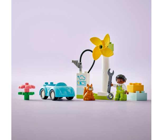 LEGO DUPLO 10985 Turbina wiatrowa i samochód elektryczny - 1091260 - zdjęcie 5